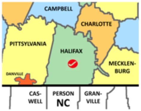 Halifax Co Va map